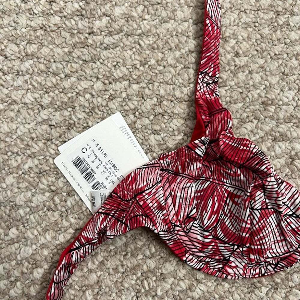La Perla bikini swim top red white gold size 6 NWT - Picture 9 of 9